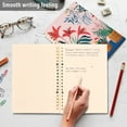 thumbnail image 4 of FORMRS 1-Subject Spiral Notebook 8" x 5" College Ruled 60 Refillable Sheet A5 Hard Cover, Flowers and Leaves, 4 of 7