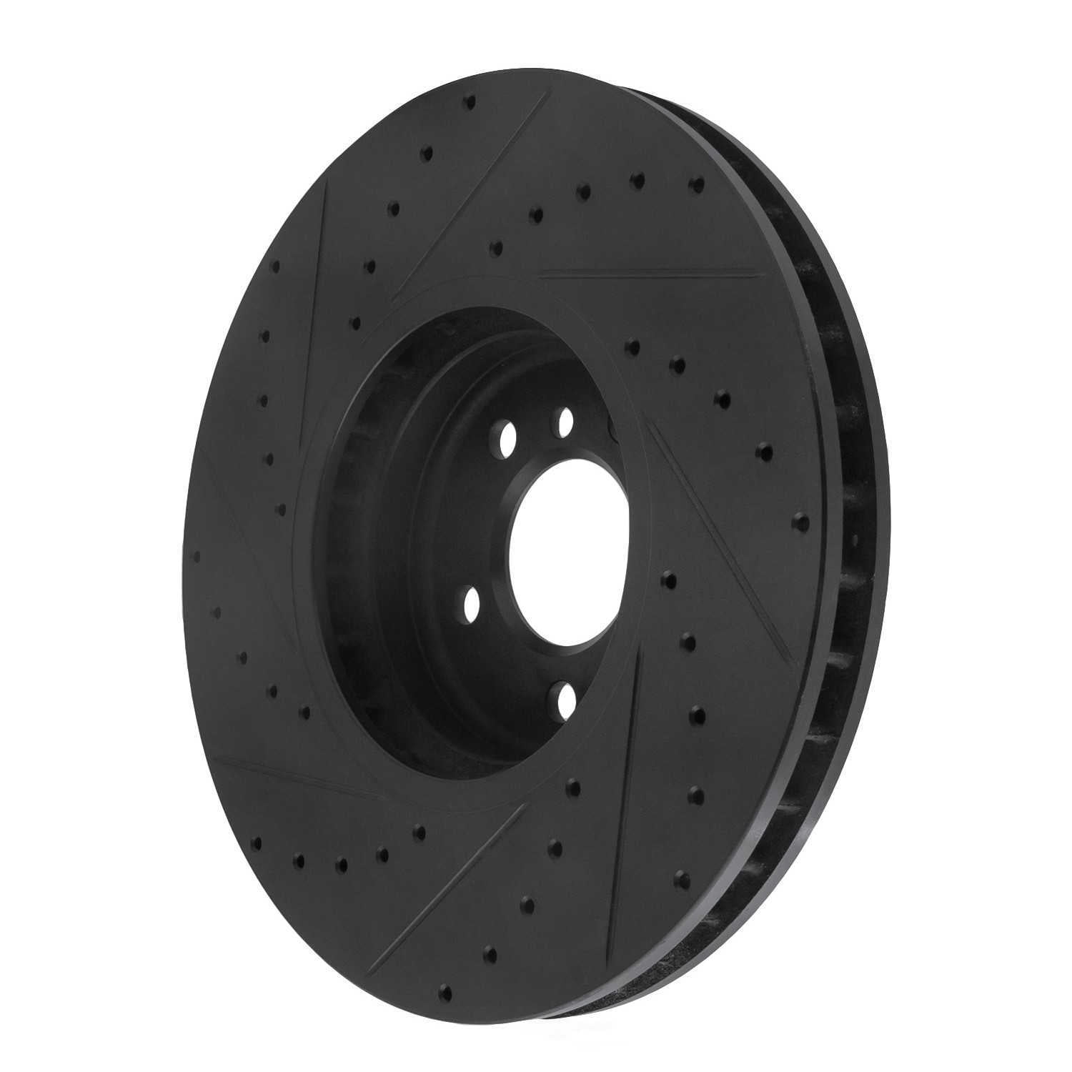 Dynamic Friction Company 633-31145R DFC Brake Rotor - Drilled And Slotted - Black