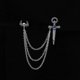thumbnail image 2 of Halloween Skull Brooch, Chain Wing Sword Vampire Badge, 2 of 4