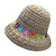 thumbnail image 1 of Circunferencia del sombrero: 50-54 cm, circunferencia de la cabeza pequeña, sombrero de paja, sombrero protector solar para mujer, sombrero de playa, sombrero de paja con flores pequeñas, 1 of 5