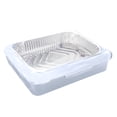 thumbnail image 1 of Aluminum Foil Tray Holder Set Covered Food Aluminum Foil Tray Holder Insulated Aluminum Foil Baking Tray Stackable Food Aluminum Foil Tray Holder for Travel Picnics and Parties, 1 of 3