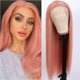 thumbnail image 1 of Missyvan-pelucas de encaje de Color rosa para mujer, pelo largo liso, sin pegamento, fibra resistente al calor, pelucas sintéticas con encaje frontal para mujer a la moda, 1 of 1