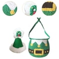 thumbnail image 4 of Babero navideño con gorro para mascotas, decoración navideña para perros y gatos pequeños, ideal para fiestas de invierno. ¡Un regalo fantástico! Acce verde, 4 of 8