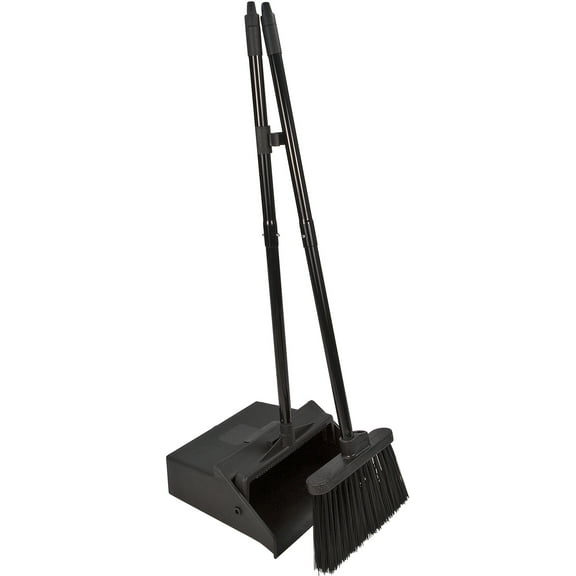 Carlisle® Duo-Pan™ Dustpan And Lobby Broom, 36" - Black