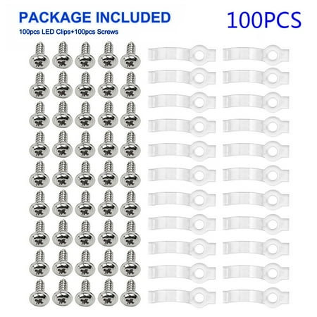 

100Pcs/Set Mounting Bracket Clip Fastener For Fixing 5050 RGB LED Strip Light