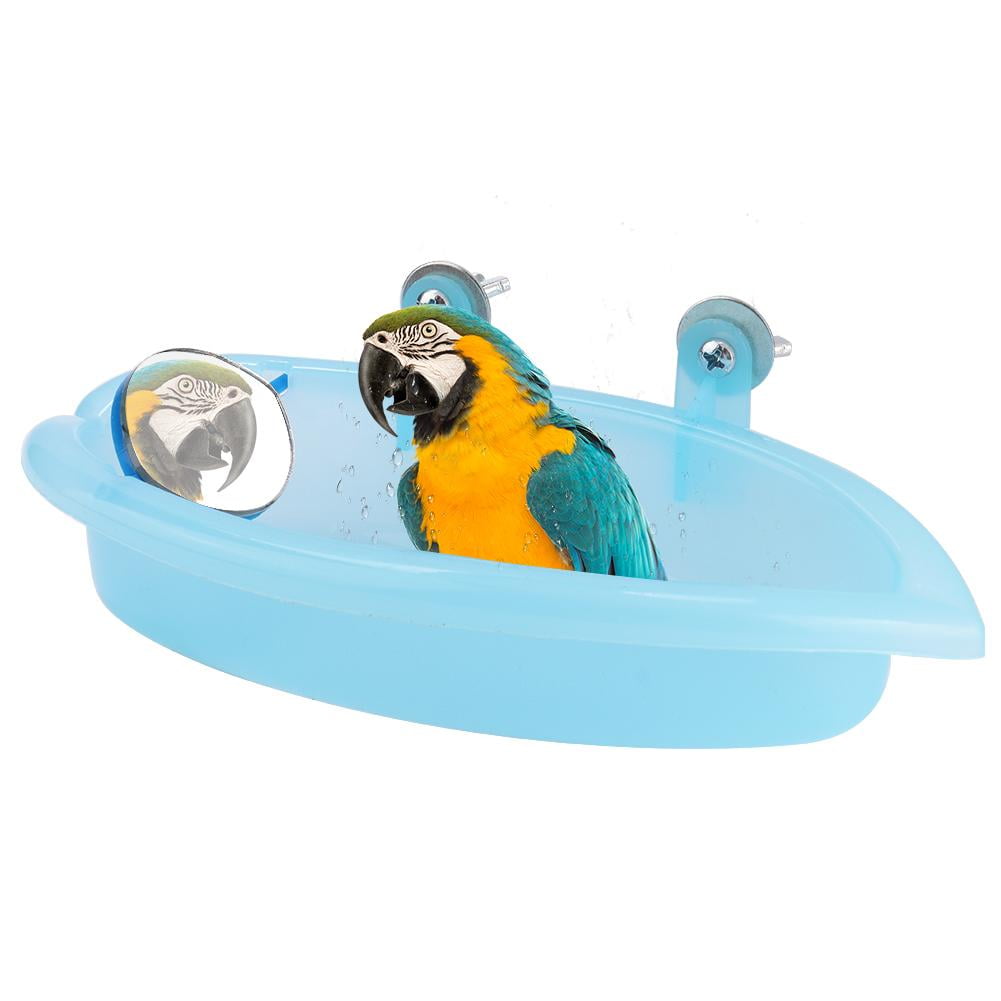 OTVIAP Bird Cage Accessory,Cute Pet Parrot Bathtub Bird Bathing Box