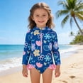 thumbnail image 2 of LRen Girl Swimsuit Size 6 Ruffle Bikini Swimwear for Kids Girls Cute Funny Summer Rash Guard Sling Bikini Girl Beach Swimwear Swimming Bikini Set, 2 of 6