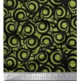 thumbnail image 1 of Soimoi Green Poly Georgette Fabric Scroll Abstract Decor Fabric Printed Yard 52 Inch Wide, 1 of 3