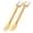 Gold, variant on 2 PCS Watermelon Cutter,2-in-1 Stainless Steel Fruit Cutter,Heavy-Duty Head Fruit Forks Knife,1.29x10.03 inch Reusable Summer Fruit Cutting Kitchen Gadget for Home,Kitchen,Camping (Silver)