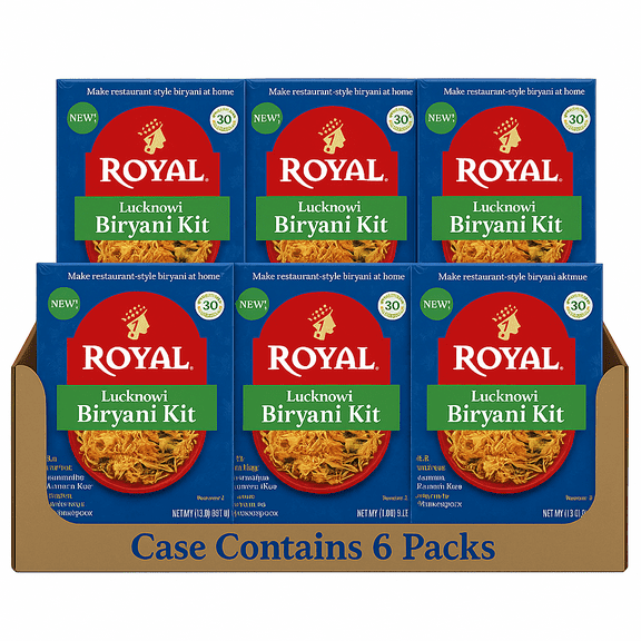 Royal Lucknowi Biryani Kit with Basmati Rice, 11.5 oz Box (Case of 6)