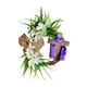 thumbnail image 1 of Guirnalda de Pascua con flores artificiales de ratán simuladas con cruz para el frente morado 35cm, 1 of 9