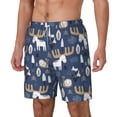 thumbnail image 2 of Uemuo Forest Elk Pattern Mens Swim Trunks Quick Dry Board Shorts with Mesh Lining, Stretch Beach Shorts Quick Dry No-Chafing Board Shorts-X-Large, 2 of 9