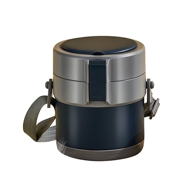 TIMIFIS Lunch Jar Stainless Steel Vacuum Lunch Box Insulated Pot Can Be Filled with Water Insulated Barrel Portable Lunch Box Meal Prep Containers Kitchen Gadgets