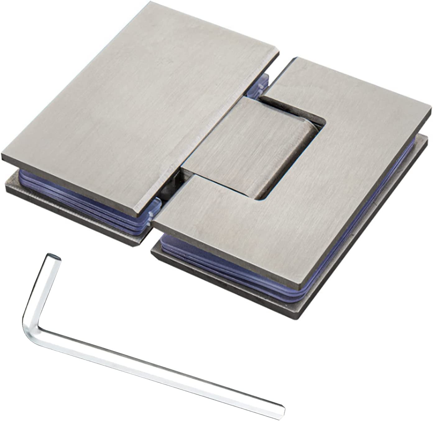 Glass Door Hinge, 180 Degree Stainless Steel Glass Door Clamp Heavy