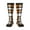 3 Black, variant on Orange Plaid Print Thigh High Socks Extra Long Stretchy Sock Women Over Knee High Opaque Stocking Daily Wear