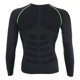 thumbnail image 2 of Nuevas camisas de manga larga ajustadas de secado rápido a la moda para deportes de culturismo y fitness (negro gris XL), 2 of 5