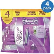 Wilkinson Sword Double Edge Classic Twin Razors, 4 count (Pack of 4)
