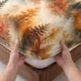 thumbnail image 3 of Twin Sze Fitted Sheet Set - Fall 2 Piece Bedding Sets 16" Deep Pocket Fitted Sheet with 1 Pillowcase, Farmhouse Country Orange Green Pine Trees Brushed Microfiber Hotel Luxury Bed Sheets, 3 of 9