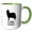 Green/White, variant on 3drose, Collie Dog Dad, 11oz Magic Transforming Mug