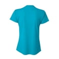 thumbnail image 2 of A4 Womens Atheltic Performance Ultra Soft Short Sleeve V-Neck Birds Eye Mesh T-Shirt ELECTRIC BLUE, Small, NW3254, 2 of 3