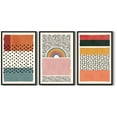 thumbnail image 2 of SHENIFY Boho Abstract Wall Art 16x24in3pcs Black Framed Mid-Century Color Block Shape Illustrations Modern Minimalist Painting Decorative Artwork, 2 of 5