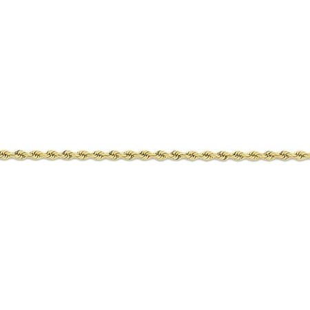 14K Yellow Gold 2.75mm Handmade Regular Rope Chain Necklace