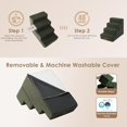 thumbnail image 6 of Dog Stairs for Bed 18”H, 4-Step Dog Steps for High Bed, Pet Steps for Small Dogs and Cats, Non-Slip Balanced Pet Ramp Indoor,Olive Green, 6 of 15