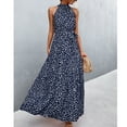 thumbnail image 1 of Vestido Largo Mujer NikouMX con Cuello Halter Estampado Verano S M L XL, 1 of 6