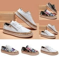 thumbnail image 4 of huanledash Fashion Women Shoes Floral Print Anti Skid Lace Up Zipper Flat Heel Loafers for Work, 4 of 8