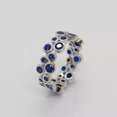 thumbnail image 5 of TAAPSEE JEWELS Lab Created Blue Sapphire Women's Eternity Band Ring 14K White Gold Plated Round Cut, 5 of 5