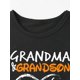 thumbnail image 4 of Chicfull Boys' Fashion "Grandma & Grandson Best Friends for Life" Letter Print T-Shirt - Casual Black Crew Neck Short Sleeve Tee with Heart & Hand Design, 100% Polyester, Machine Washable - Perfect f, 4 of 6