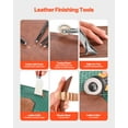 thumbnail image 4 of VEVOR Leather Working Tools Kit, 61 PCS Leather Craft Tools with Portable Canvas Storage Bag, Engraving Punching Sewing Stamping Sanding Tools, Ideal for Beginners DIY Enthusiasts and Professionals, 4 of 9