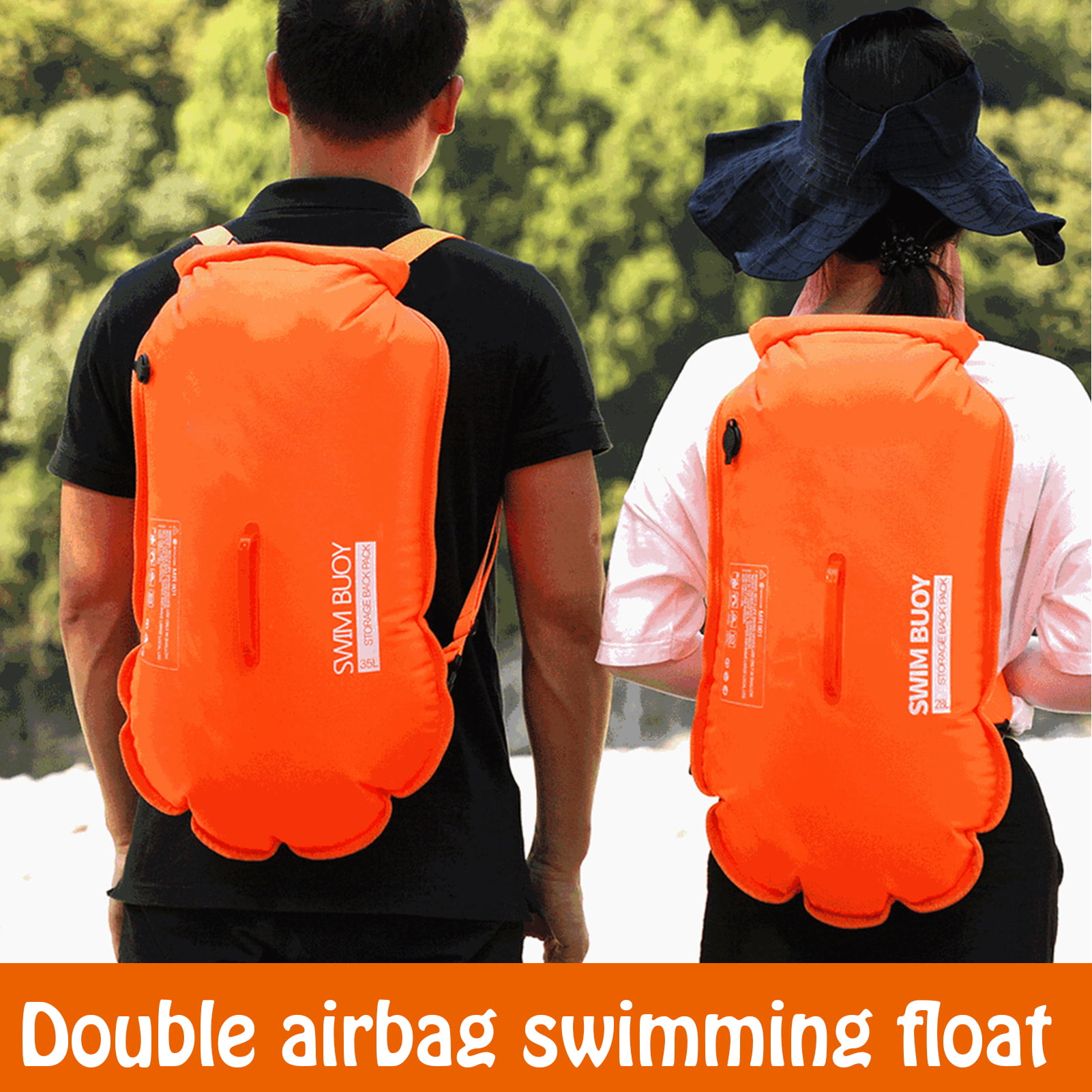 Lightweight Swim Safety Float Keep Gear Dry Swim Buoy Backpack for Boating Kayaking Fishing Rafting Swimming Training and Camping 28L/35L Swim Buoy Waterproof Dry Bag 