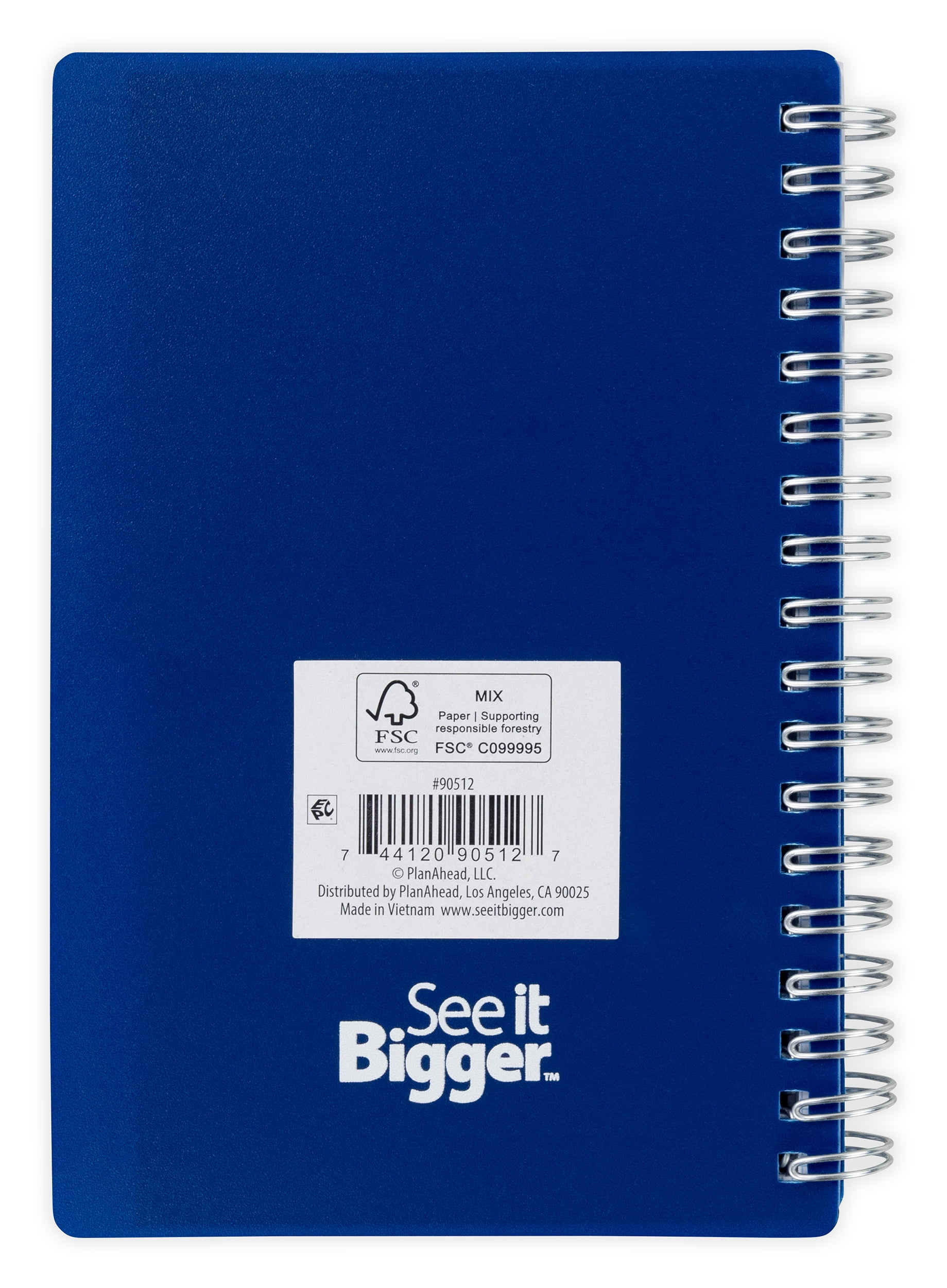 See It Bigger M/W Planner, Small (4.25" x 6.5"), Blue, 15-Month: Apr 2026 - Jun 2027