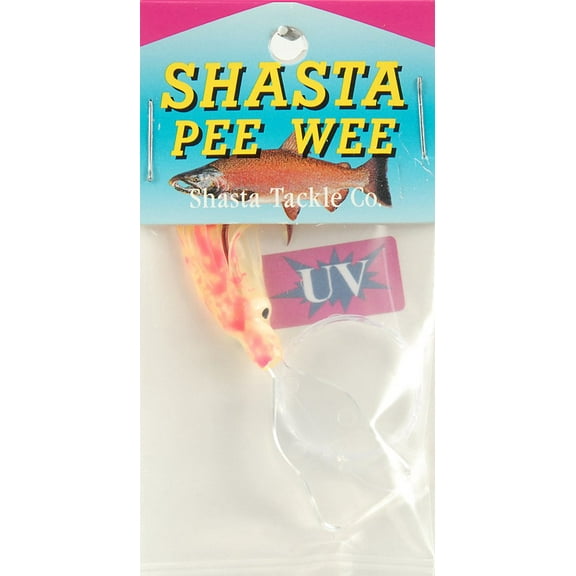 Mack's Lure Pee Wee Wiggle Hoochie 36" 14lb Mono 2 #2hks Chrt Orng Glo 1.5"