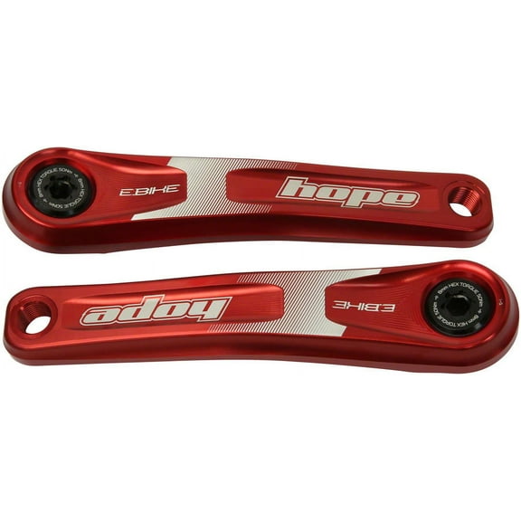 Hope Ebike Crank Arm Set - 155mm, ISIS, Specialized Offset, Red