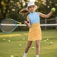 thumbnail image 6 of JAJAHO Summer Girls Tennis Dress With Pockets Sleeveless Quarter Zip Stand Collar Ice Cream Printed Slim Fit Golf Mini Dresses For Kids Teens 4-15Y, 6 of 7