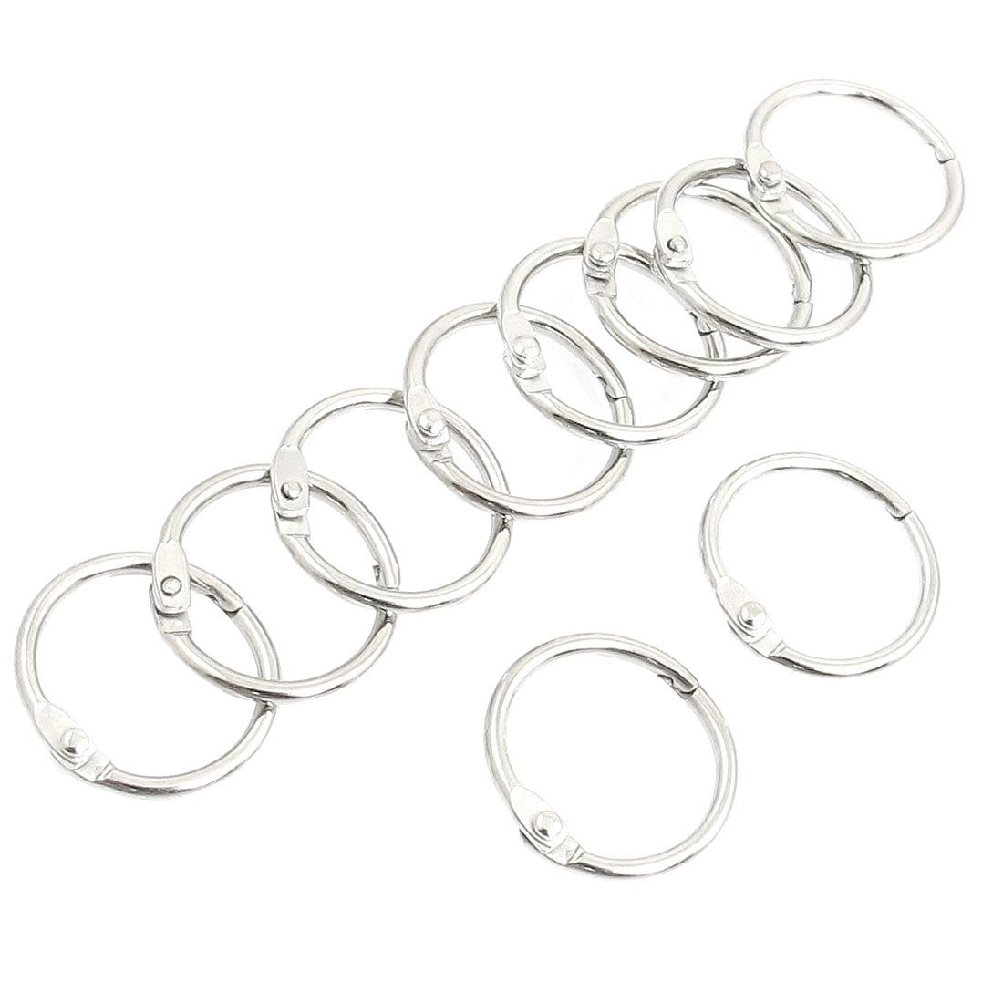 12Pcs Easy Ring Paper Book Loose Leaf Binder Keychain Key Stationery Accessor H$