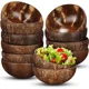 thumbnail image 4 of Cuencos de Coco para servir platos de ensalada de madera, cuenco reutilizable de madera, utensilios para servir, cuencos de cáscara de coco Natural, fiesta de desayuno, 4 of 5