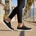 thumbnail image 6 of TEAHOO X STQ Slip on Sneakers with Arch Support Women's Casual Boat Summer Orthopedic Shoes for Travel and Business Black US 8, 6 of 8