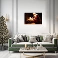 thumbnail image 3 of ZHONGYUTONG Nativity Canvas Wall Decor Christmas Wall Art Baby Jesus Birth of Jesus Picture Vintage Santa Claus Poster Print for Home Decor Framed (12" x 18"), 3 of 6