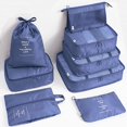 thumbnail image 1 of yeacher 8-Piece Navy Blue Travel Packing Organizer Set with Mesh Bags for Luggage, Waterproof & Durable, 1 of 6