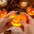 thumbnail image 5 of Halloween Pumpkin Squishy Squishies Stress Balls Elastic Stretch Fidget Sensory Slow Rising Squishy Halloween Party Gift, Random Color, 5 of 7