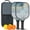 Black-2, variant on Pickleball Paddles Set Of 2, Fiberglass Surface, Turquoise Marble Pattern, 4 Balls & Bag