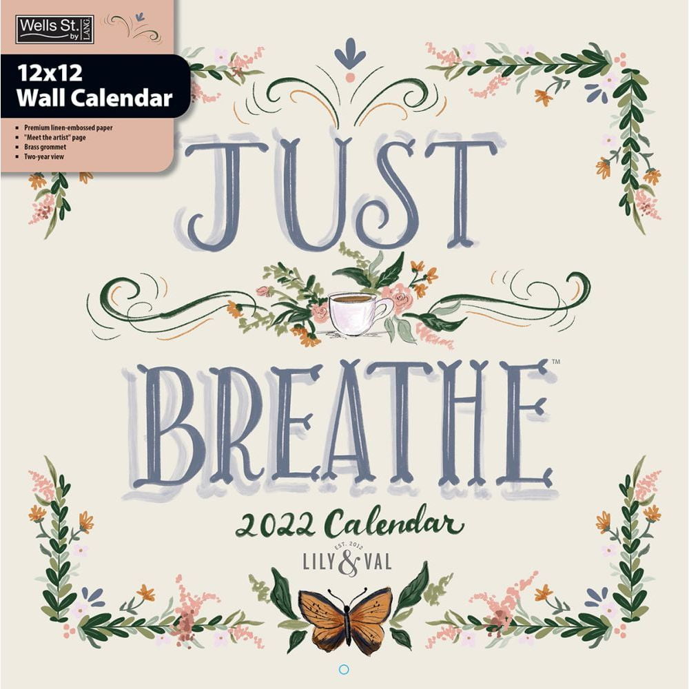 just breathe 2022 wall calendar walmart com