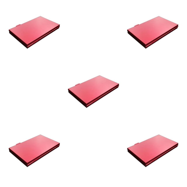 bedienty Memory Card Carrying Case 24 Storage Box Slots Storage Box Aluminum Alloy Shockproof Case Red 5Set
