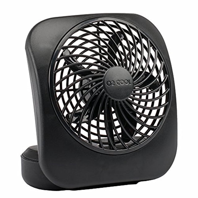 Ventilador a pilas O2COOL Treva de escritorio portátil de 5 pulgadas