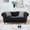 Black, variant on 67" Solid Hardwood Mid-Century Modern Sofa, Mid-Century Modern Couch with High-Density Foam-Spring, Loveseat Sofa Couch with Velvet Upholstery for Living & Office Spaces, Black