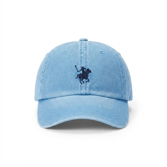 Gorra Polo Club Yorkshire Unitalla con Logo Bordado y Efecto Acid Wash Azul