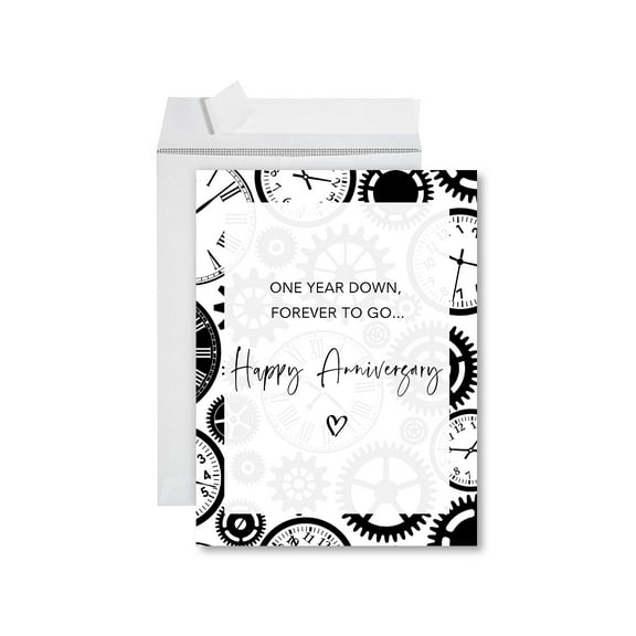 Koyal Wholesale Funny 1st Year Wedding Anniversary Jumbo Card With Envelope, Happy Anniversary, Set of 1